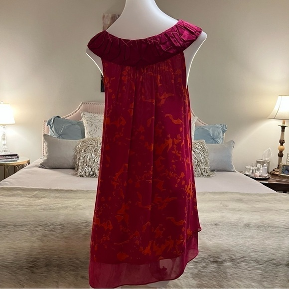 CABI Pink Orange S Tunic Sheer Top Dress 2 Layers Sleeveless Scoop Neck Flowing - Picture 4 of 15